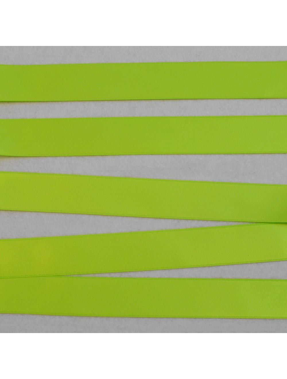 Neon Green Super Ribbons Double Satin Ribbon | Satin Ribbons | Calico Laine