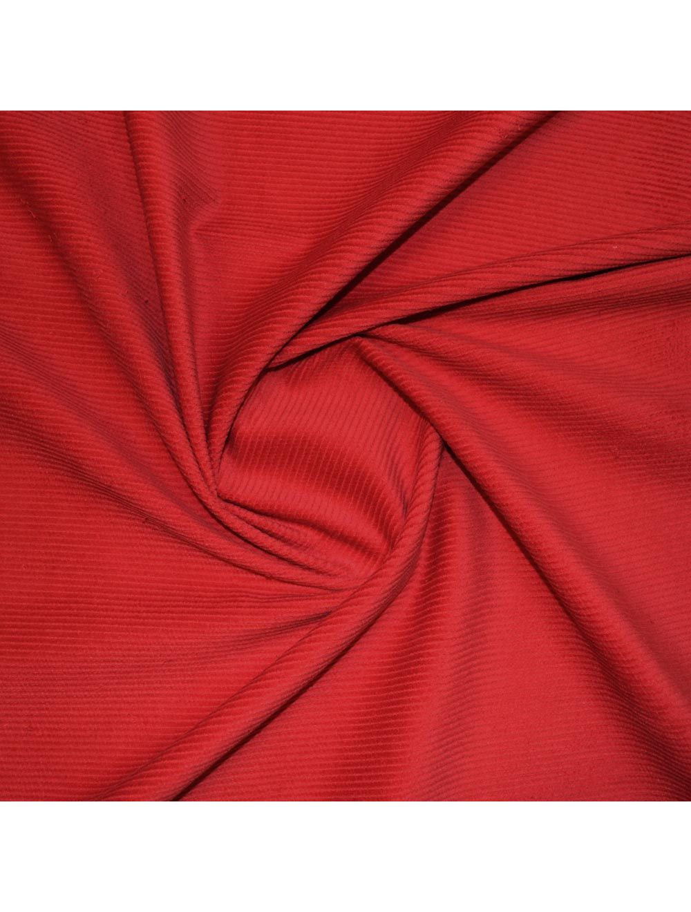 Red 8 Wale Corduroy Fabric | Corduroy Fabric | Calico Laine