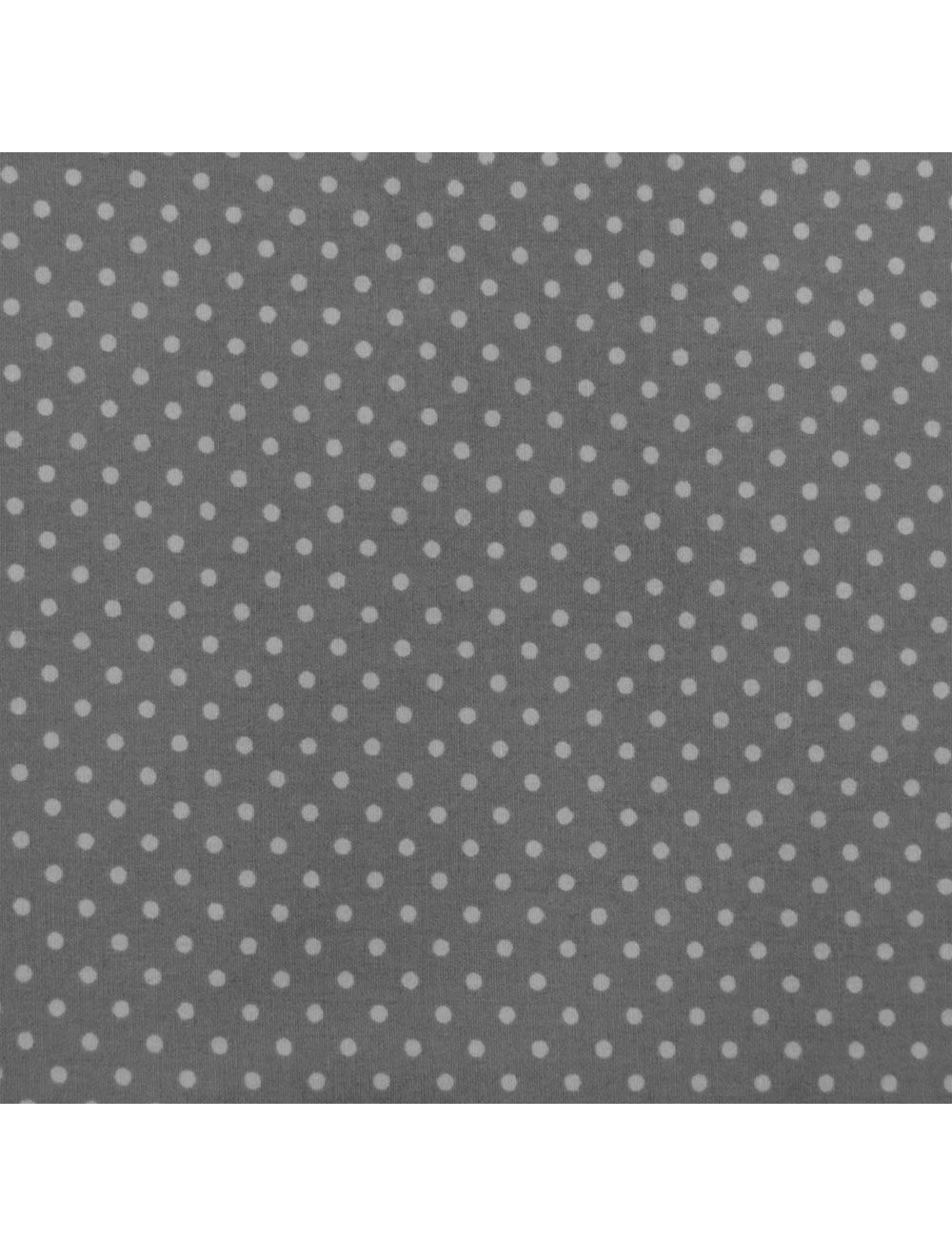 White on Grey Polka Dot 3mm Fabric | Cotton Fabric | Calico Laine