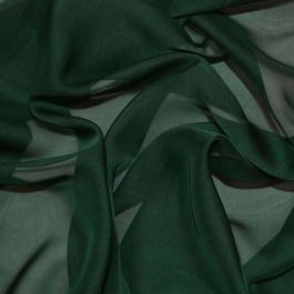Bottle Green Cationic Chiffon Fabric | Fabrics | Calico Laine