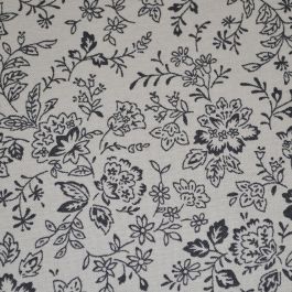 Ivory/Grey Craft Cotton Fabric | Cotton Fabric | Calico Laine