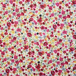 Red Floral Cotton Print Fabric (CP0827) | Fabrics | Calico Laine