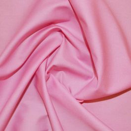100% Plain Cotton Poplin Fabric - SUGAR PINK