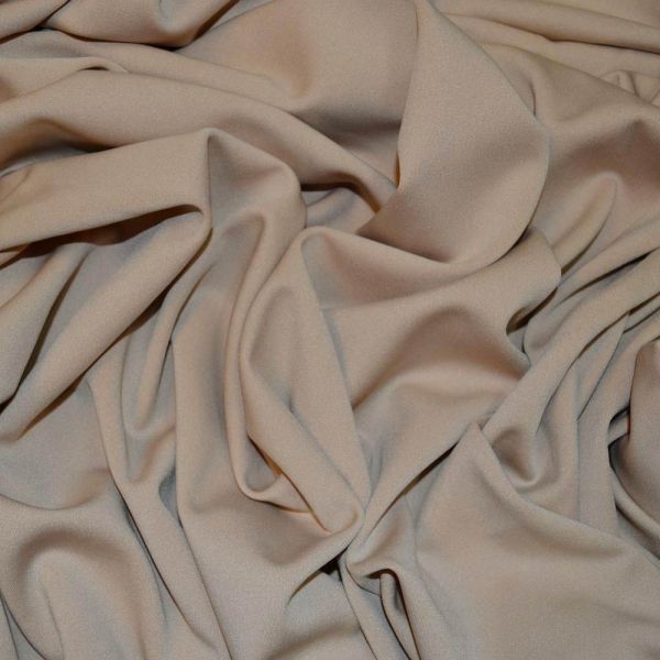Almond Heavy Stretch Crepe Fabric, UK Fabric Supplier