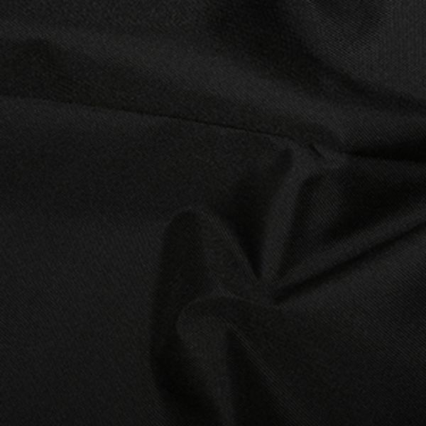 Black PU Coated Water-Repellent Canvas Fabric (C6628)