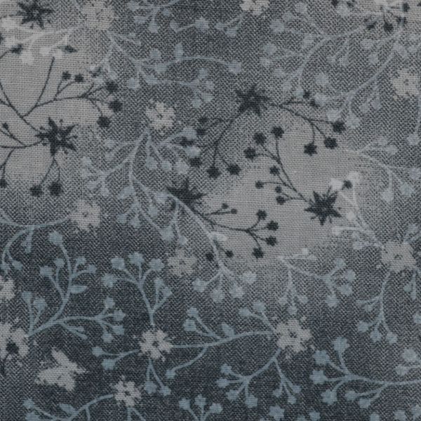 Light Grey Floral Craft Cotton Fabric (FF102/02), Cotton Fabric