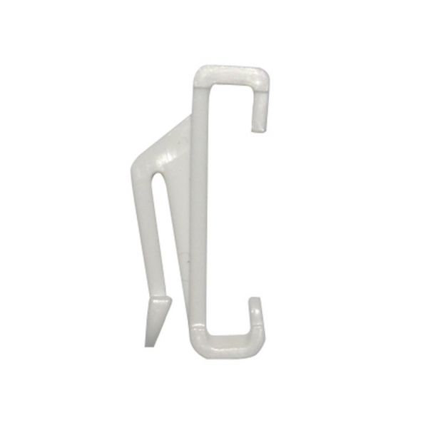 100 Curtain Track Glider Hooks White Plastic Snap-in Curtain Rail