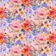 Pink Floral Cotton Poplin Fabric (CPW0001)