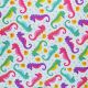 Sea Horses Polycotton Fabric (TC0052)