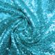 Turquoise Sequin Net Fabric 