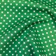 White on Emerald Polka Dot Fabric 3mm (CP0009)